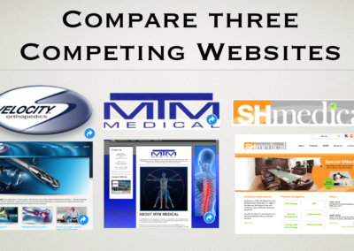 Compare Competing Websites Case Study: Three Medical Device Companies