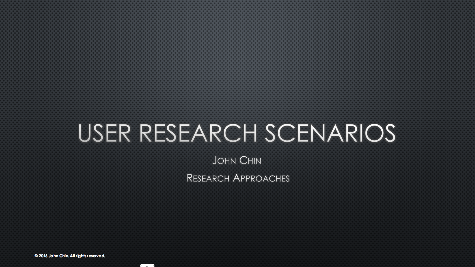 User Research Scenarios